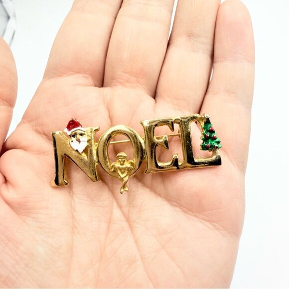 Vintage Grandma Teacher Mom Noel Dangle Brooches Lot KIS - Picture 5 of 10